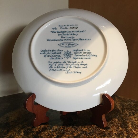 The Golden Age of the Clipper Ship 'The Twilight Under Full Sail' Plate - Picture 2 of 7